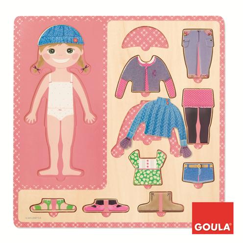 Goula Puzzle Petite fille s'habille